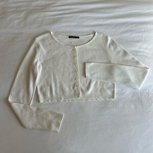 Brandy White Athelia Cardigan